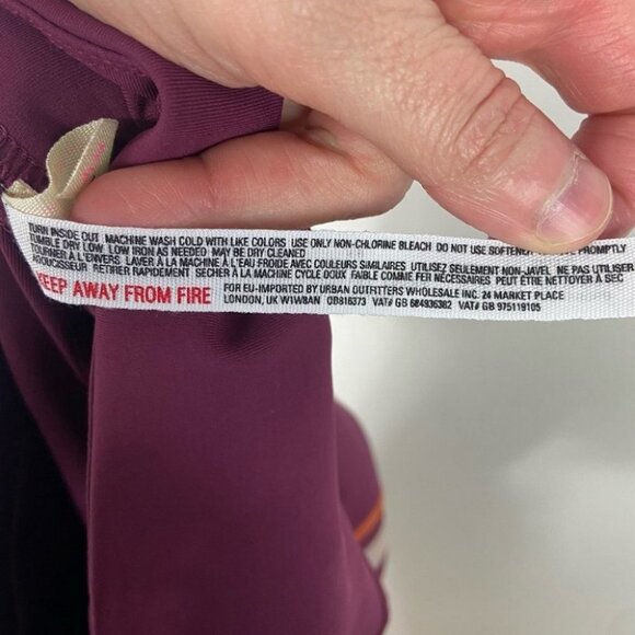 Free People Movement High Rise Freestyle Leggings Rare Wine Burgundy Stripe XS - Picture 7 of 14